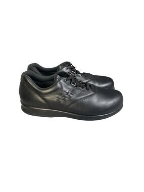 SAS Women’s Free Time Black Leather Orthopedic Comfort Shoes Size-10 Wide